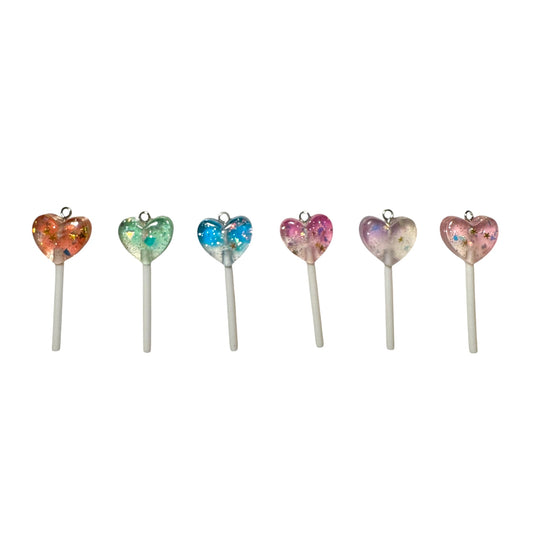 Sparkle Heart Lollipops