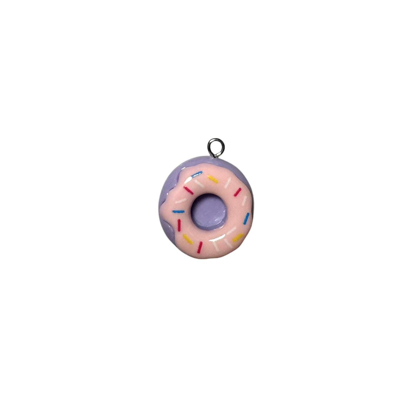 Pink Icing Purple Donut
