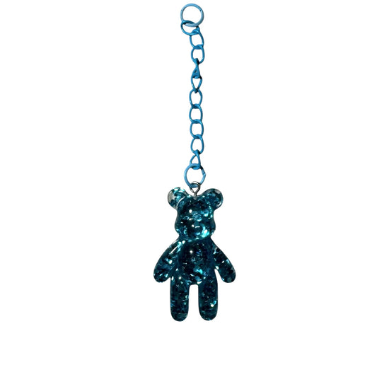 Large Teddy Bear in Aqua Glitter