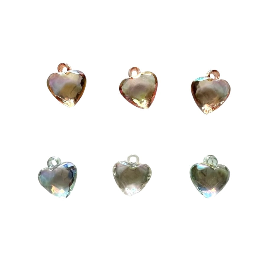 Medium Iridescent Geometric Hearts